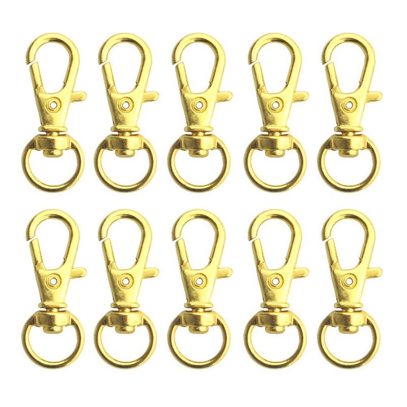 cnomg Swivel Clasps Lanyard Snap Hook,cnomg Metal Swivel Lanyard Snap Hook Lobster Claw Clasp (Golden) - Image 1